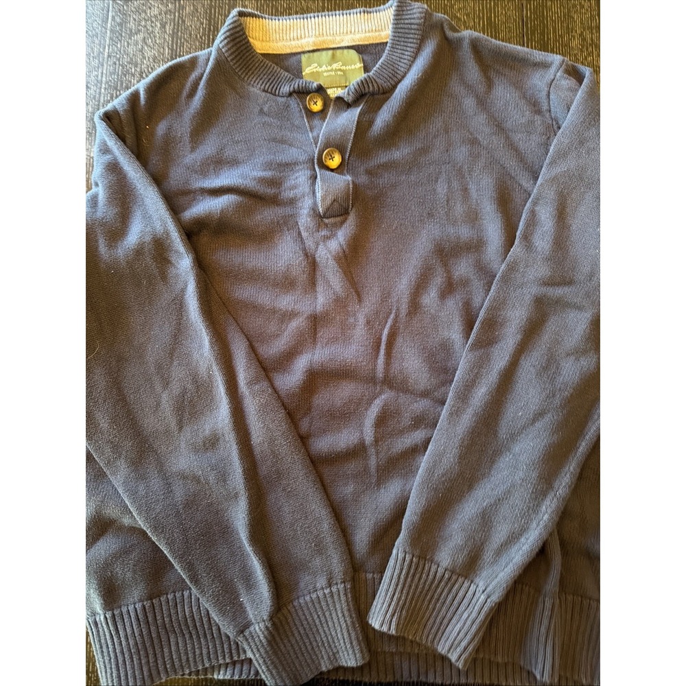 Eddie Bauer Henley Sweater Mens 3XL Navy (G)